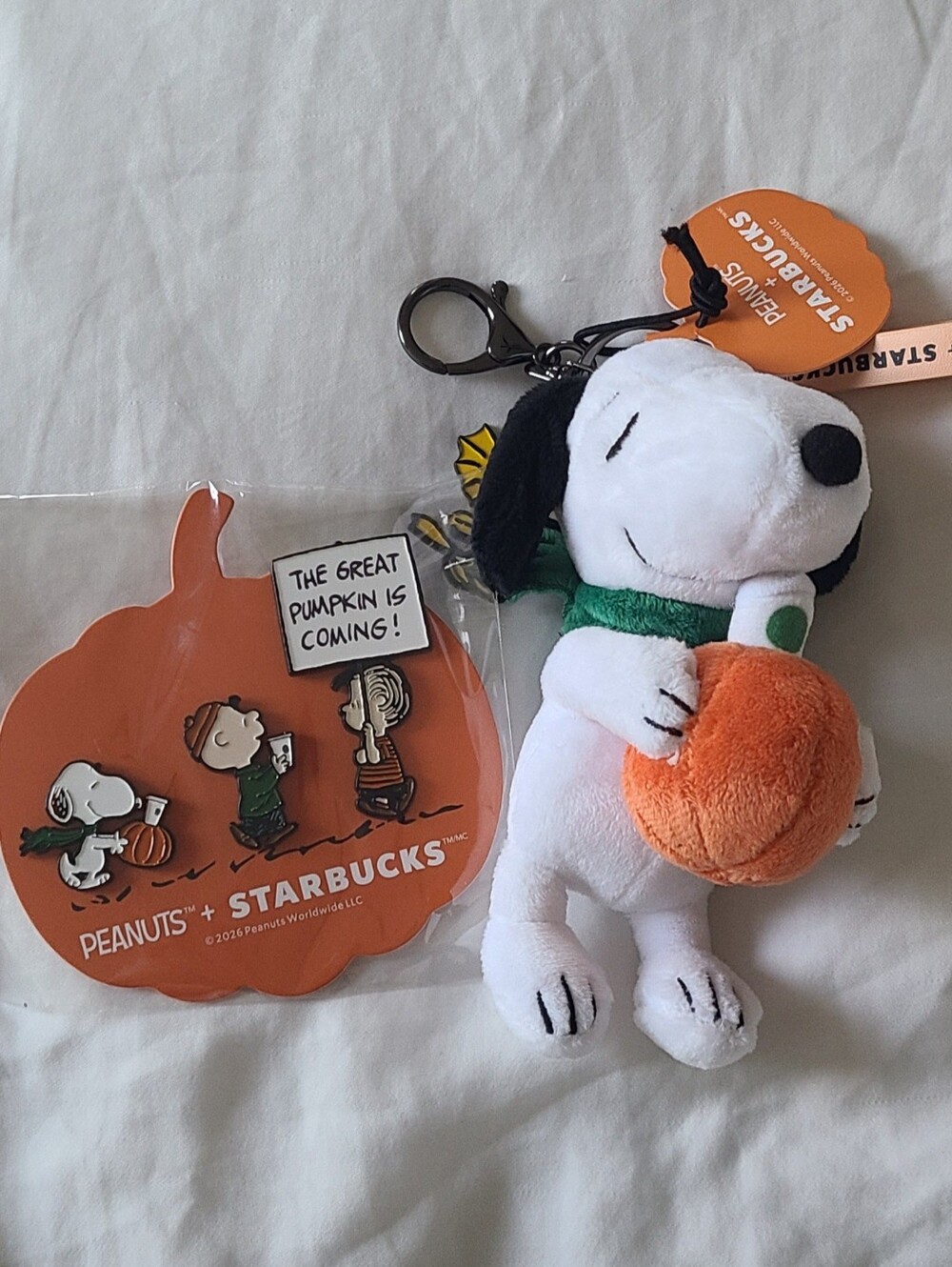 Starbucks x Snoopy Keychain & Pin Set